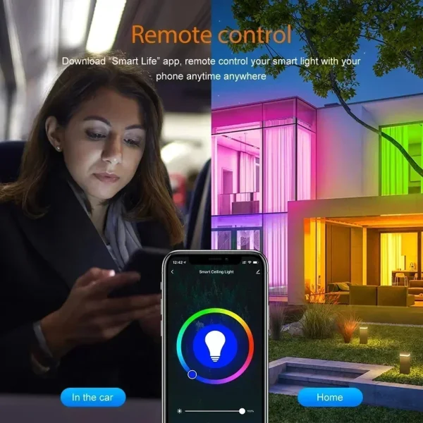 ⁦مصباح ذكي يعمل مع Alexa Google Home⁩ - الصورة ⁦3⁩