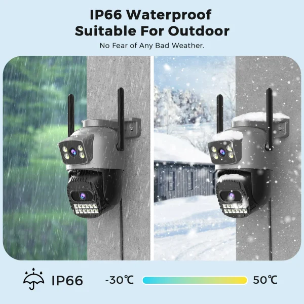 ⁦10MP 5K IP Camera Security Protection Wifi PTZ Dual Lens 5G HD Outdoor Surveillance Camera Human Detection Tracking Night Vison⁩ - الصورة ⁦4⁩